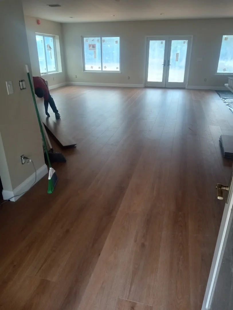 Finished wood-look flooring project