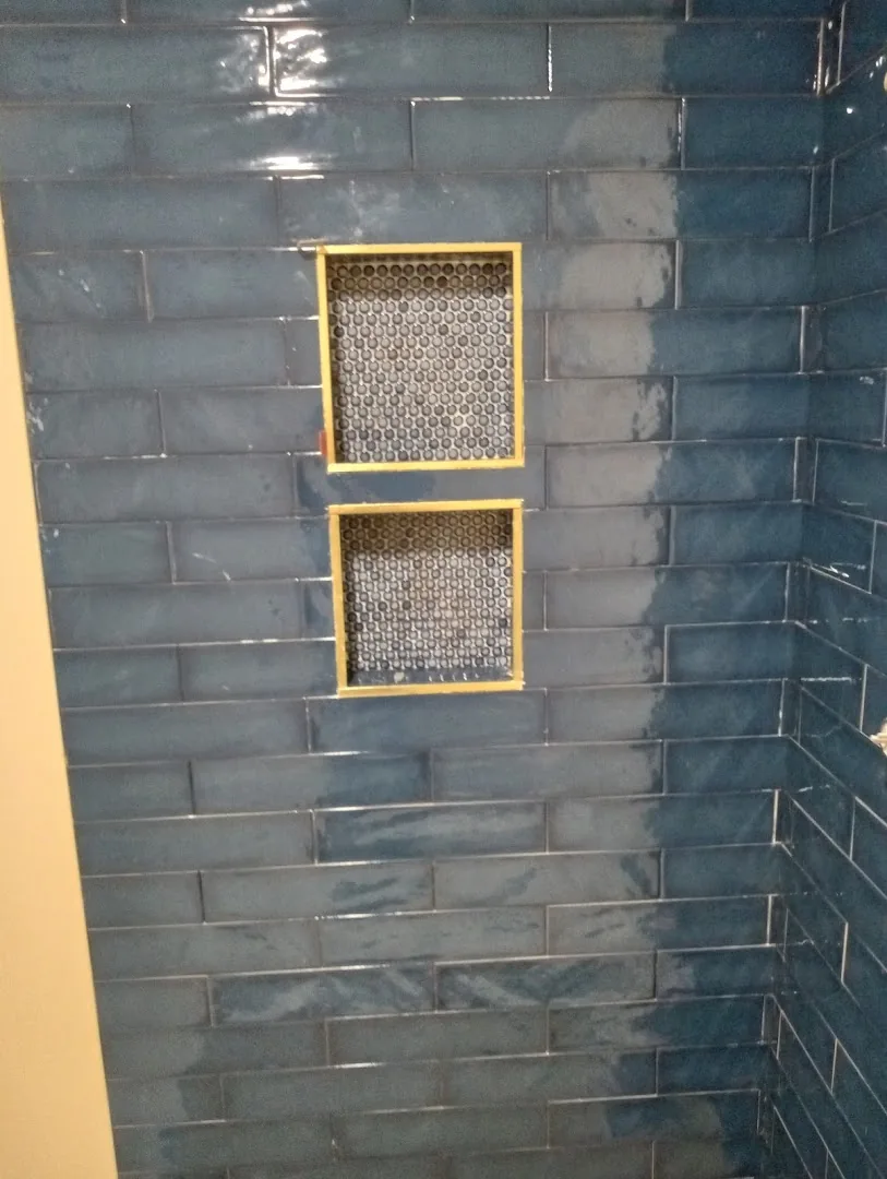 Finished shower tile project